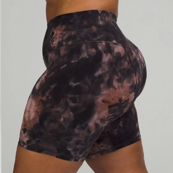align high rise short 8" diamond dye graphite grey pink pastel size 2 lululemon